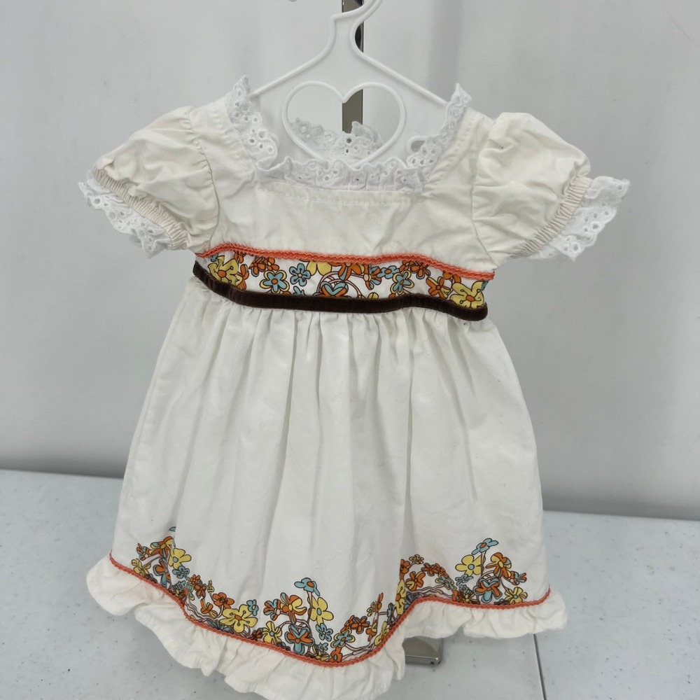 American Girl Julie Albright Birthday Dress White Floral Peasant (Dress Only)